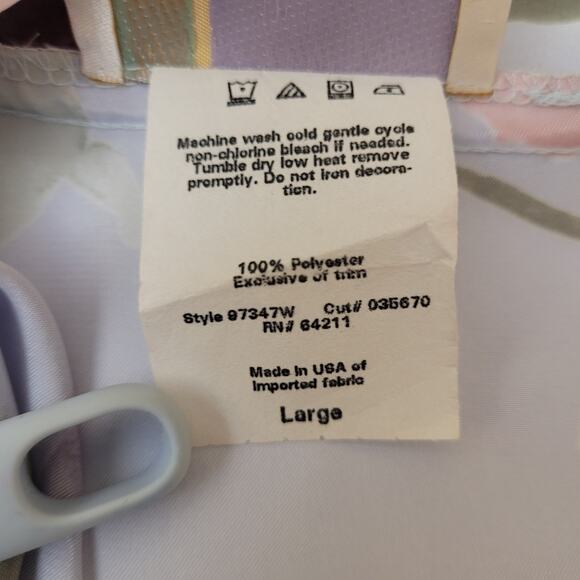 California Dynasty Vintage Floral Robe & Slip Set Large Lace Trim 2-Piece - Picture 12 of 13